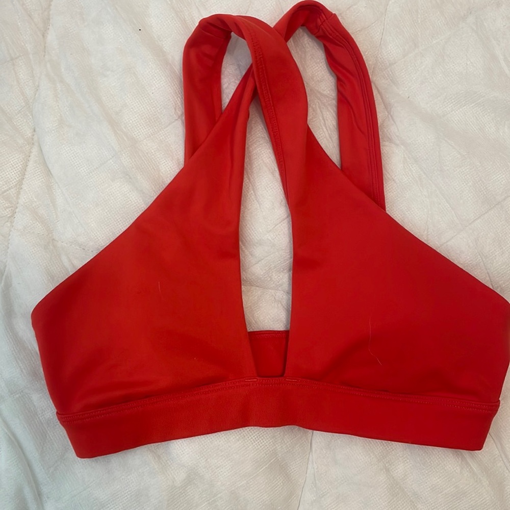 Alo Yoga Red Sports Bra